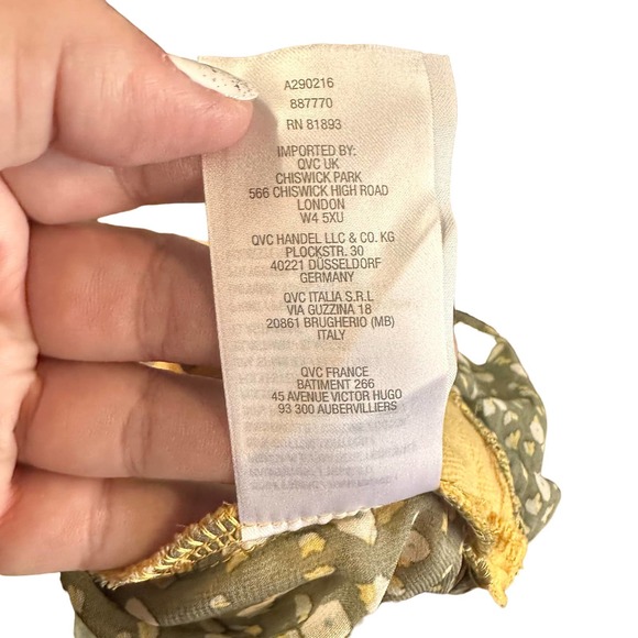 Sleeveless Mustard Yellow Floral Tiered Tank Top Casual Everyday Stylish - Picture 6 of 7